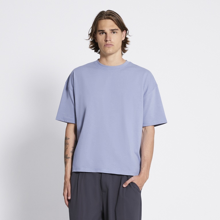 Heavy boxy tee "Mikael" Dark Blue